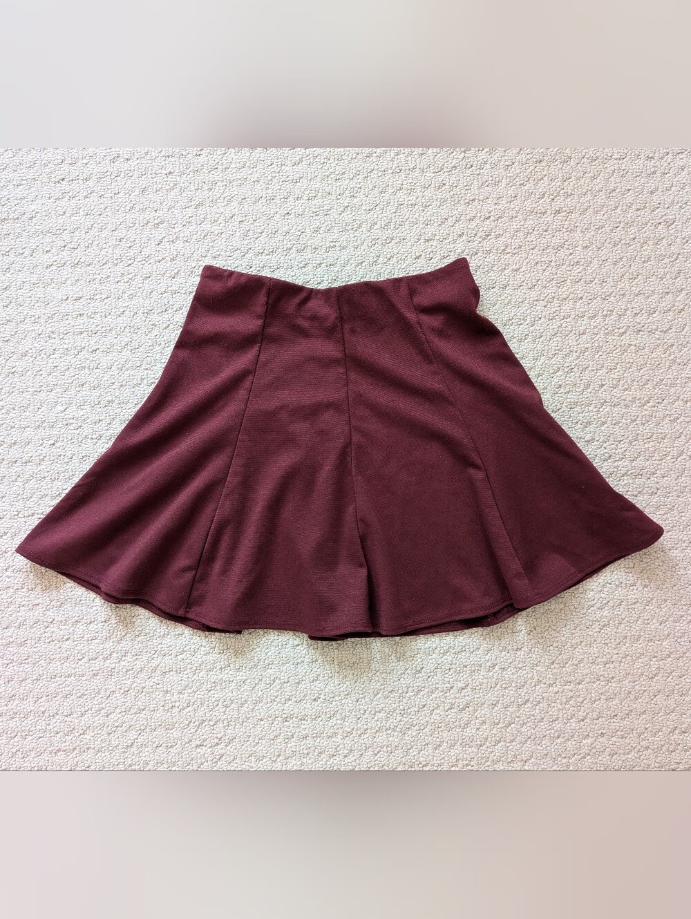 Maroon A-Line Miniskirt